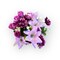21" Artificial Purple Lily, Daisy & Rose Bud Bush – Faux Floral Pick for Wreaths, Vases & Home Decor-FBX111-PU/LV